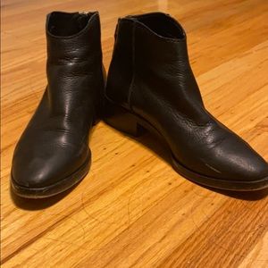 Black Leather Booties